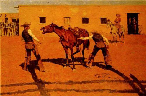 Frederick Remington His First Lesson Spain oil painting art